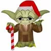Gemmy Airblown-Stylized Yoda with Santa Hat Inflatable Decor, G-114961 -Deals Gemmy Store 1454484 1