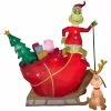 Gemmy Airblown Grinch and Max in Sleigh Colossal Christmas Inflatable Decor, G-19836 -Deals Gemmy Store 1454496