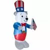 Gemmy Airblown Inflatable Fourth of July White Bear, 6 ft., G-49624 -Deals Gemmy Store 1485538