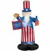 Gemmy Airblown Inflatable Uncle Sam with Flag and Banner, 6 ft., G-335011 -Deals Gemmy Store 1485539