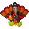 Gemmy 6 ft. Airblown Inflatable Turkey Family Scene, LED, Self-Inflates, G-74308 -Deals Gemmy Store 1539068