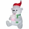 Gemmy Animated Inflatable Polar Bear with Cupcake -Deals Gemmy Store 1572775