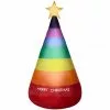 Gemmy Airblown Inflatable Rainbow Christmas Cone Tree -Deals Gemmy Store 1572792