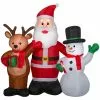 Gemmy Airblown Inflatable Santa and Friends Scene -Deals Gemmy Store 1572799
