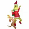 Gemmy Airblown Inflatable Hanging Grinch with Max -Deals Gemmy Store 1572870