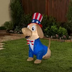 Gemmy Airblown Inflatable Patriotic Pooch Decoration -Deals Gemmy Store 1634581 A1