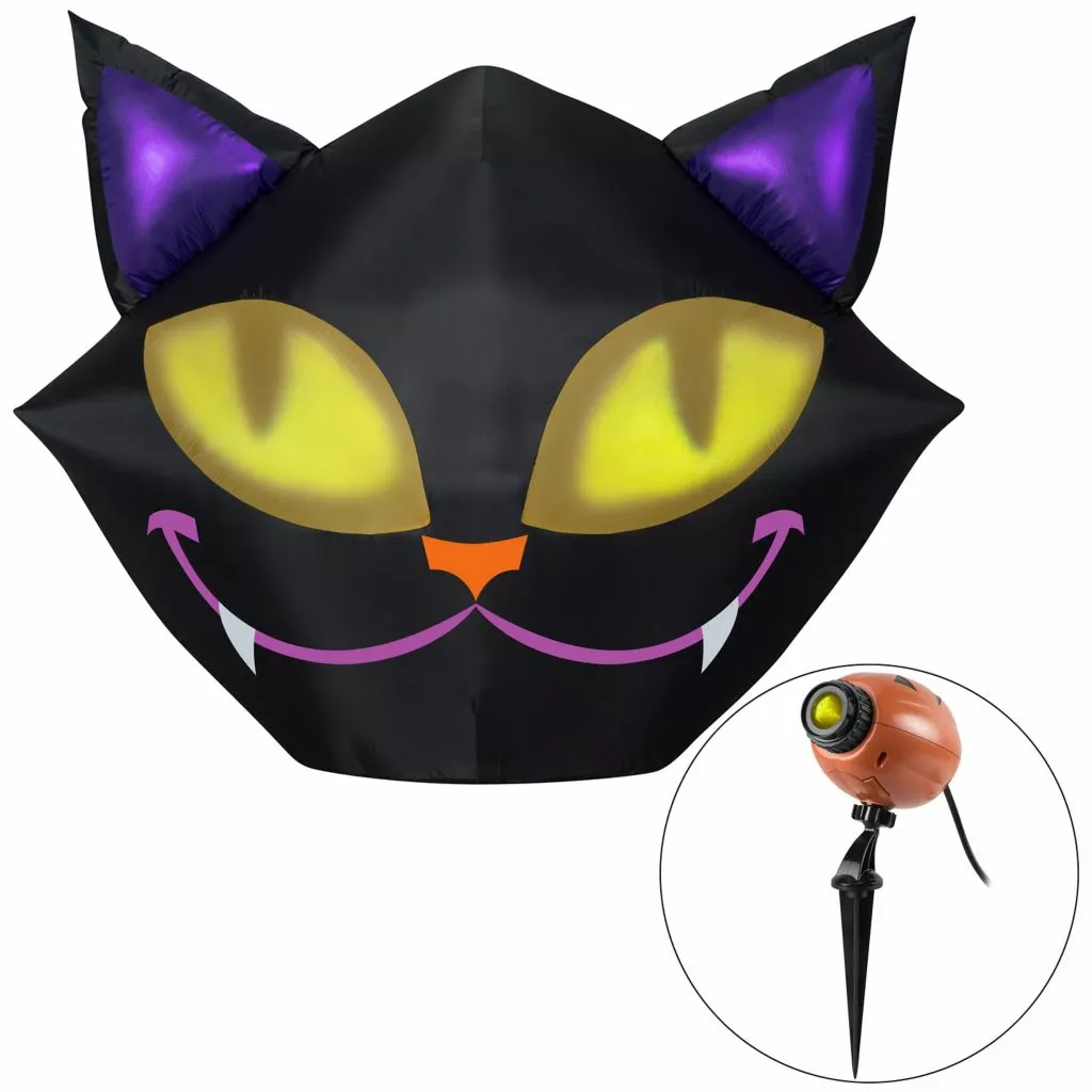 Gemmy Projection Airblown Set-Smiling Cat 3 Gemmy Projection Airblown Set-Smiling Cat