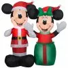 Gemmy Airblown Inflatable Santa Mickey and Minnie Scene, Disney -Deals Gemmy Store 1737015