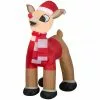Gemmy Airblown Inflatable Standing Rudolph in Santa Hat and Scarf, Rudolph -Deals Gemmy Store 1737068