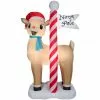 New! Gemmy Airblown Inflatable Rudolph the Red-Nosed Reindeer with North Pole Sign, G-110001 -Deals Gemmy Store 1935108