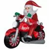 New! Gemmy Airblown Inflatable Luxe Santa on Christmas Motorcycle, G-113764 -Deals Gemmy Store 1935124