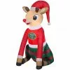 New! Gemmy Airblown Inflatable Rudolph the Red-Nosed Reindeer in Christmas PJs, G-119305 -Deals Gemmy Store 1935156