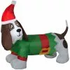 New! Gemmy Airblown Inflatable Basset Hound in Elf Outfit, G-11981 -Deals Gemmy Store 1935165