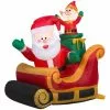 New! Gemmy Airblown Inflatable Santa and Elf in Sleigh, G-83440 -Deals Gemmy Store 1935169