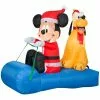New! Gemmy Airblown Inflatable Mickey Mouse and Pluto Sledding Scene, G-88722 -Deals Gemmy Store 1935173
